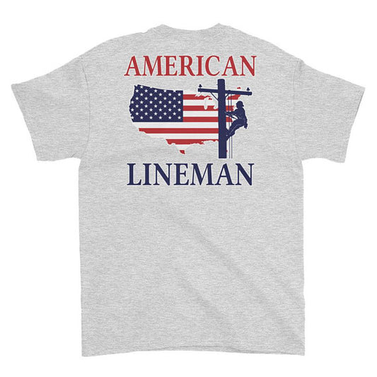 American USA Power Lineman Short Sleeve T-Shirt