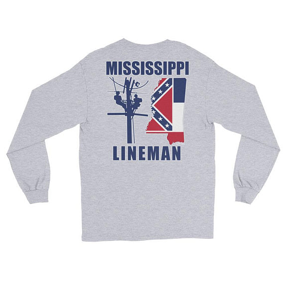 Mississippi Power Lineman Long Sleeve T-Shirt