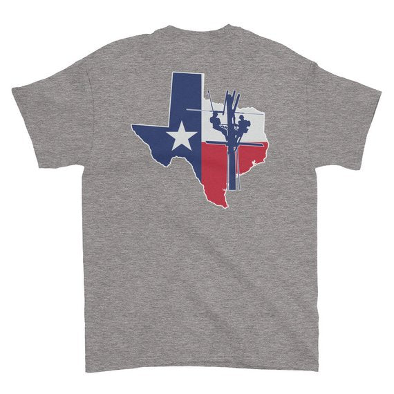 Texas Power Lineman (No Text) Short Sleeve T-Shirt