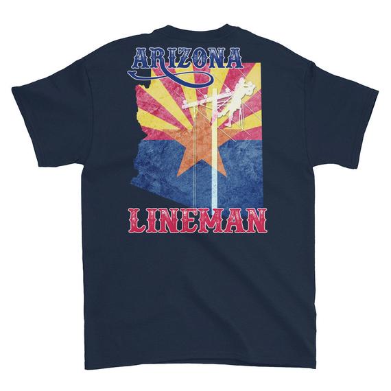 Arizona Power Lineman Short Sleeve T-Shirt