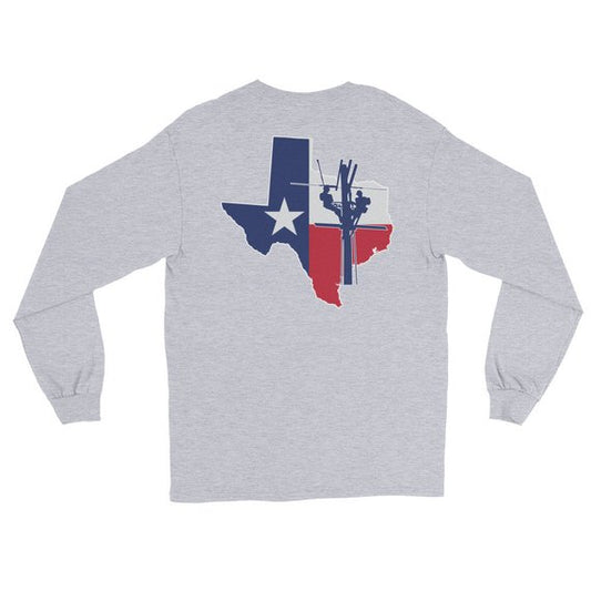 Texas Power Lineman (No Text) Long Sleeve T-Shirt