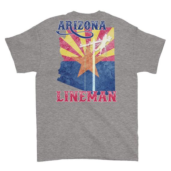 Arizona Power Lineman Short Sleeve T-Shirt