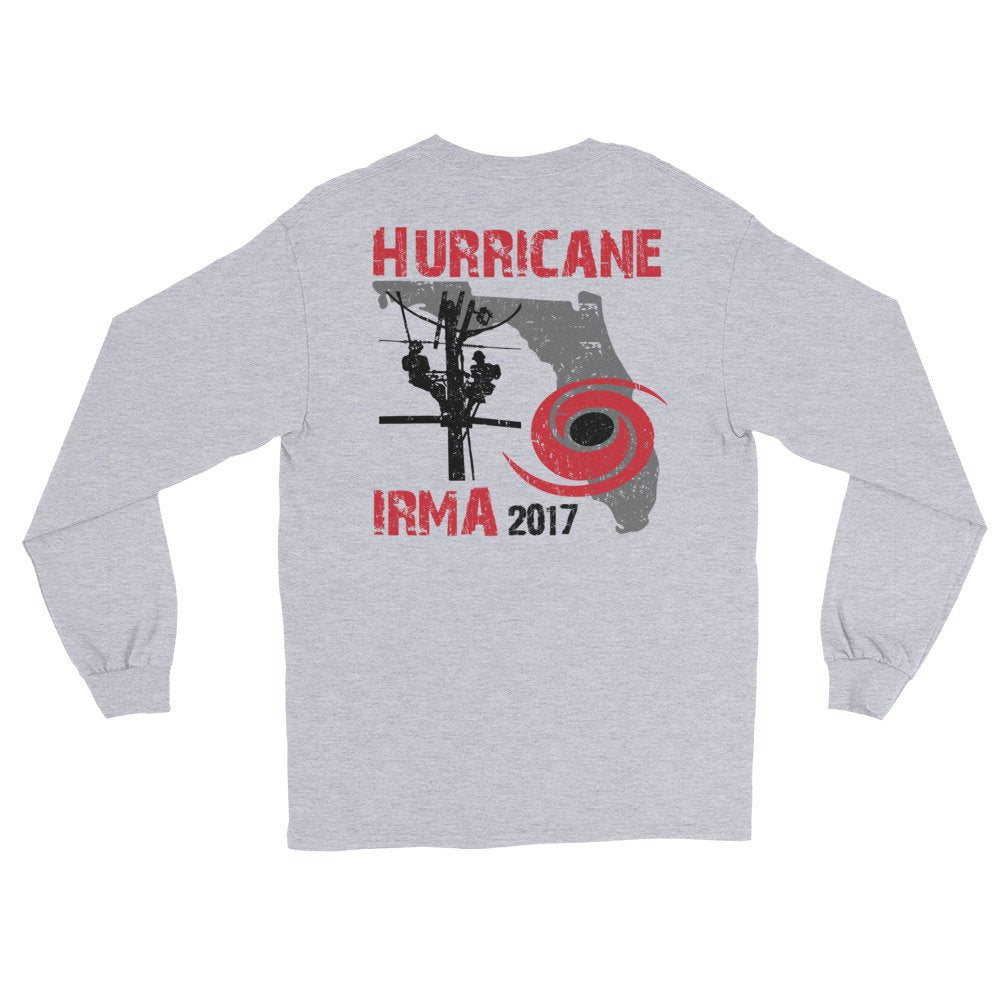 Hurricane Irma 2017 Power Lineman Long Sleeve T-Shirt