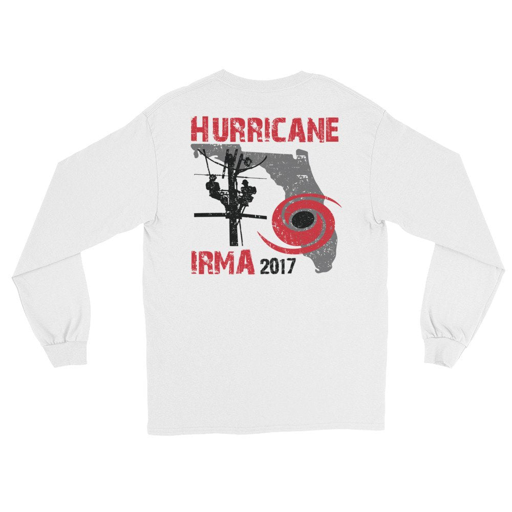 Hurricane Irma 2017 Power Lineman Long Sleeve T-Shirt