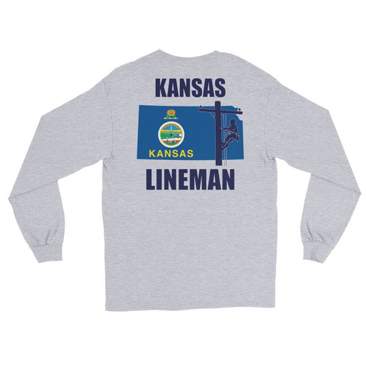 Kansas Power Lineman Long Sleeve T-Shirt