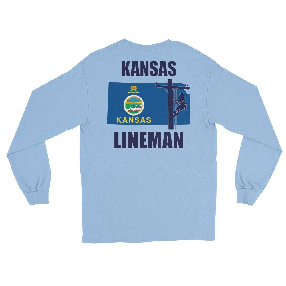 Kansas Power Lineman Long Sleeve T-Shirt