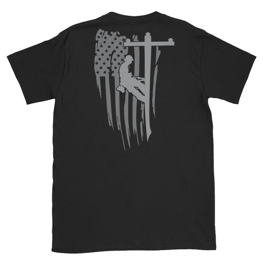 Lineman And USA Flag Stealth Short Sleeve T-Shirt