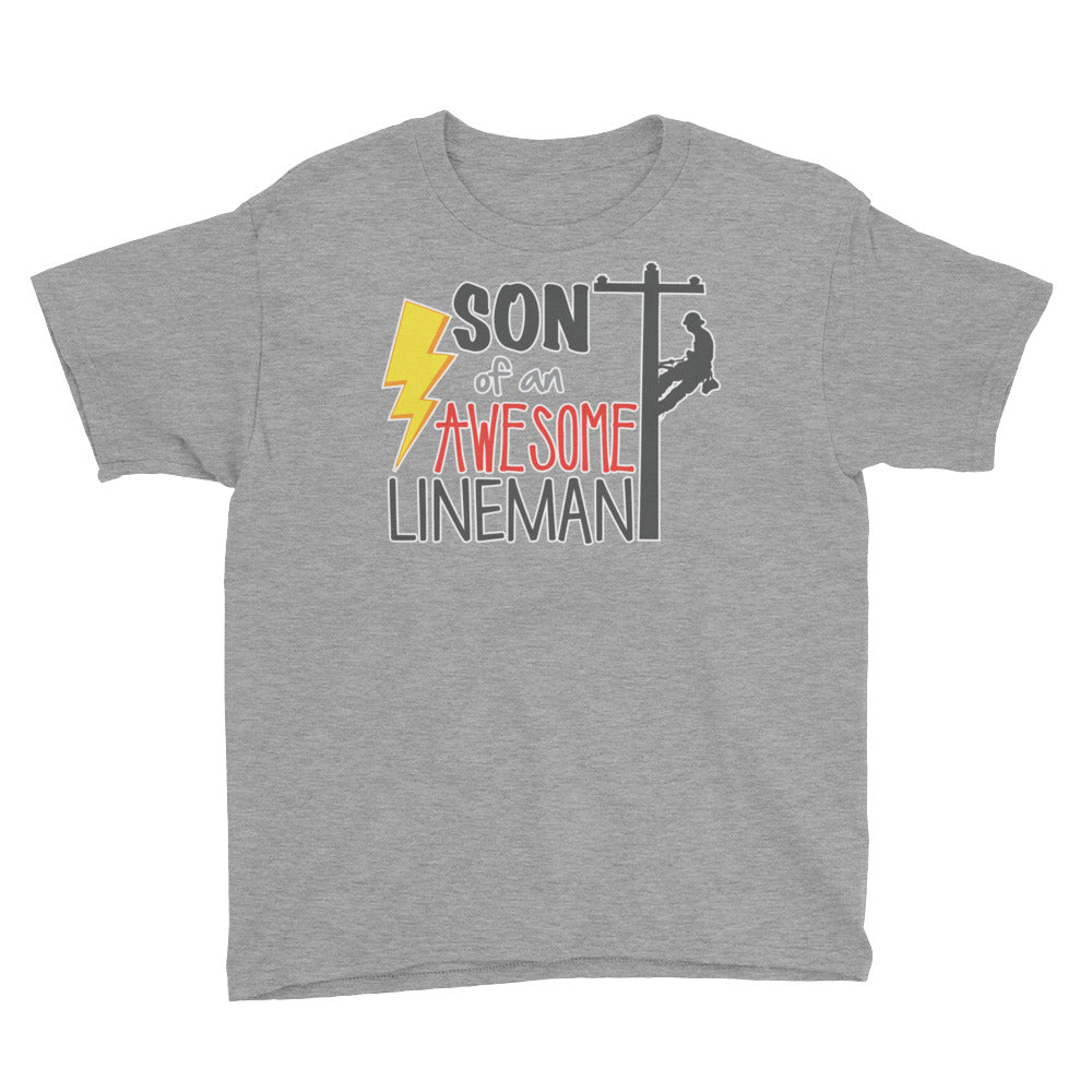 Son Of An Awesome Lineman Youth Short Sleeve T-Shirt