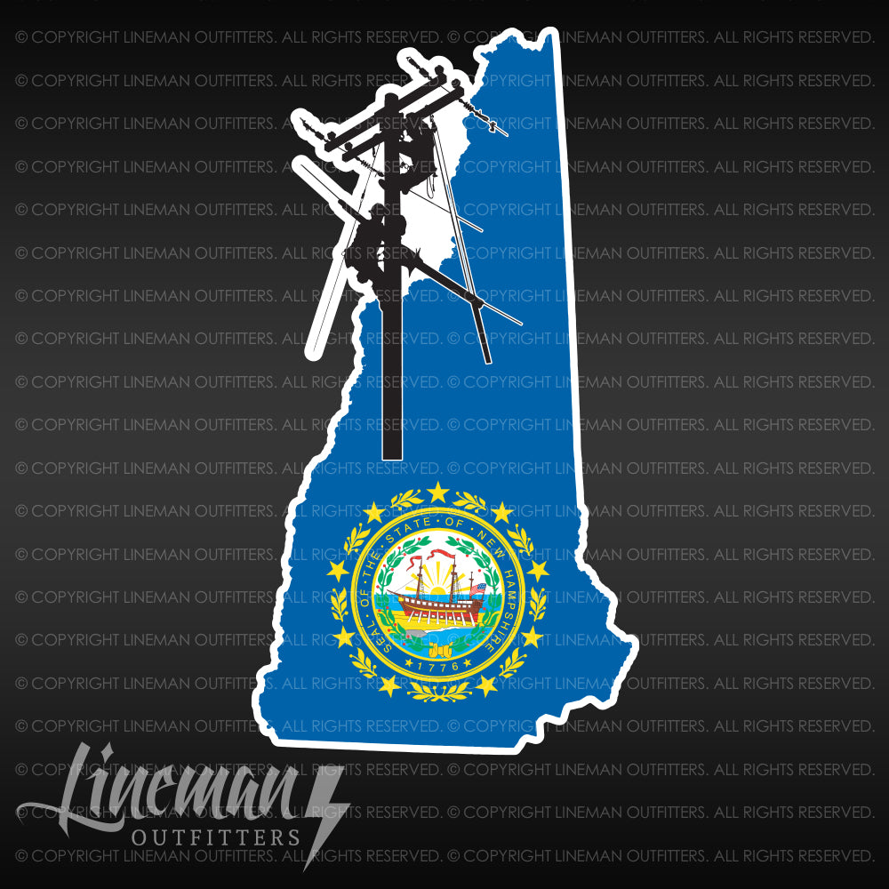 New Hampshire Power Lineman Vehicle Decal