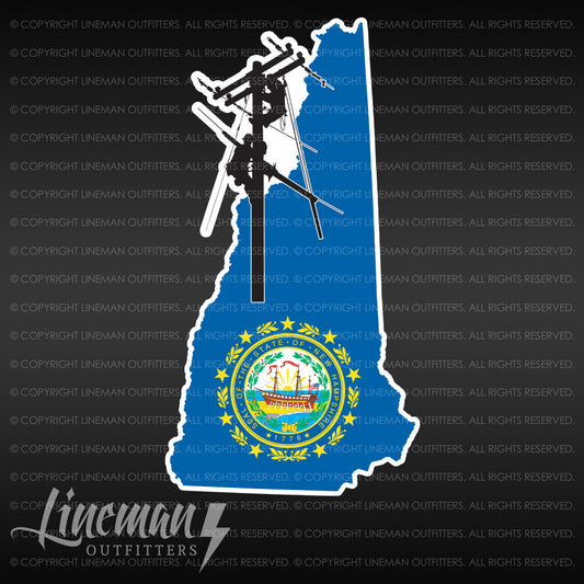 New Hampshire Power Lineman Vehicle Decal