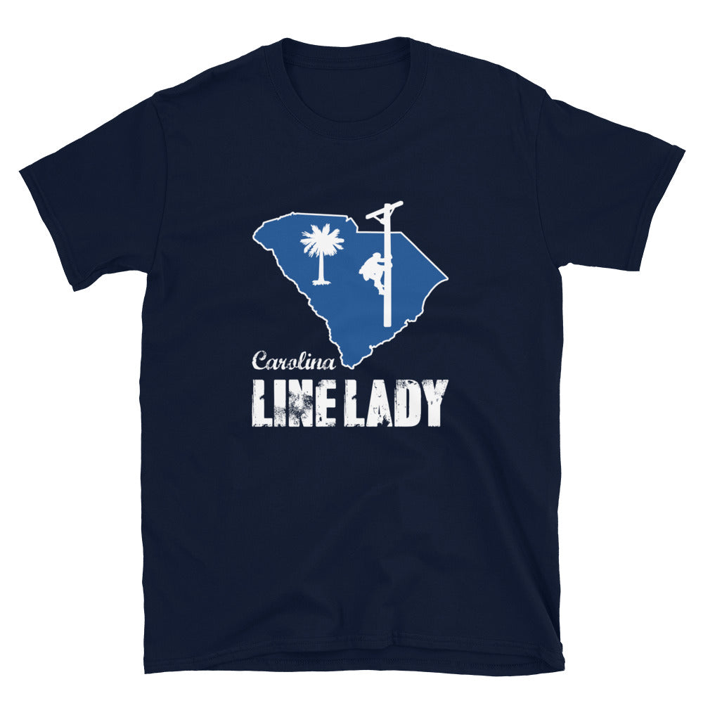 South Carolina Line Lady Power Lineman Short Sleeve T-Shirt